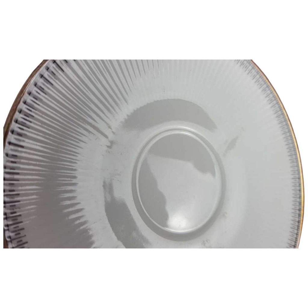 [458138418] Untertasse für Kaffee 14,45 cm Seltmann Weiden Monika Schwarz Gold 31646 gebraucht - akzeptabel Bild 2