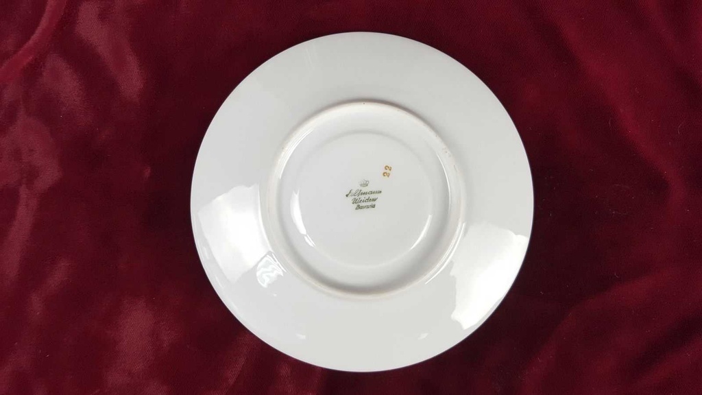 [458138418] Untertasse für Kaffee 14,45 cm Seltmann Weiden Monika Schwarz Gold 31646 gebraucht - akzeptabel Bild 4