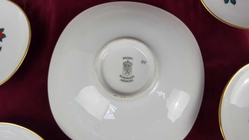 [458138425] Konfektschale mit Anbietschalen Anbietschale Goldrand Schumann Arzberg gebraucht - gut Bild 6
