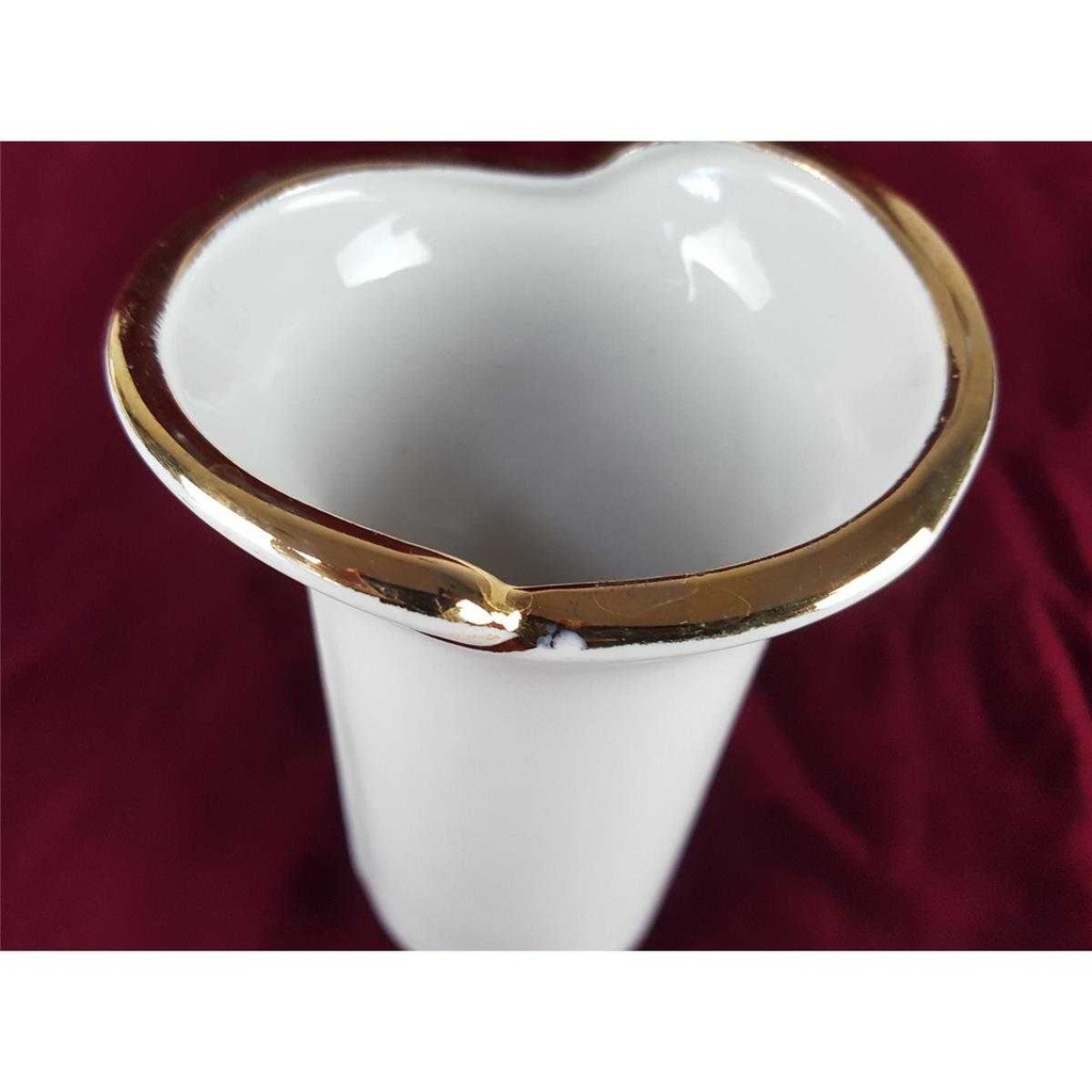 [458138480] Vase Blumenvase mit Golddekor 11,7 cm Fena Porzellan Einzelteile gebraucht - gut Bild 3
