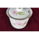 [458138481] Porzellan Milchkännchen Zuckerdose Blumendekor Goldrand Set 3 tlg Bild 7