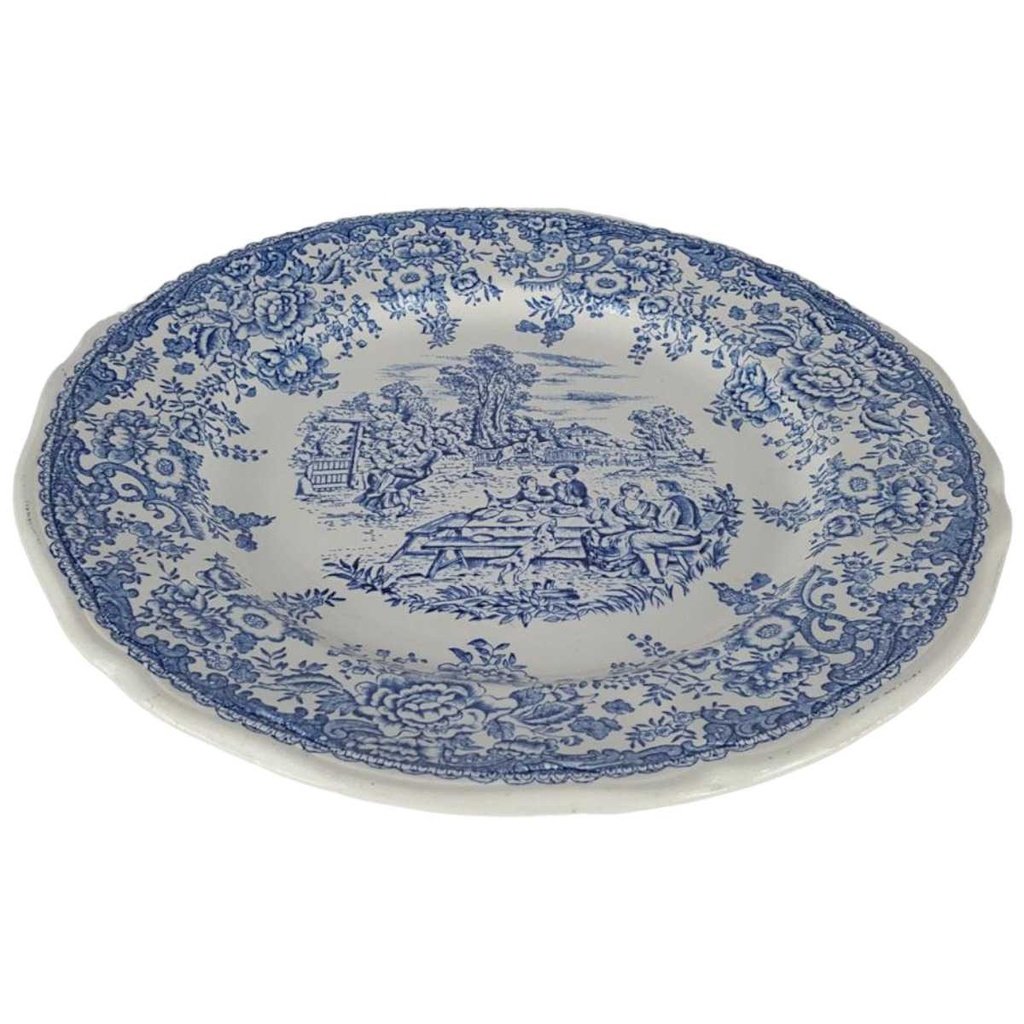 [458138488] Speiseteller Essteller 25,8 cm English Style Blau gebraucht - gut Bild 2