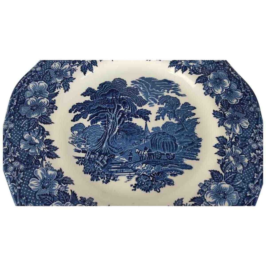 [458138489] Speiseteller Essteller 25 cm Enoch Wedgwood Woodland Blau gebraucht - gut Bild 2
