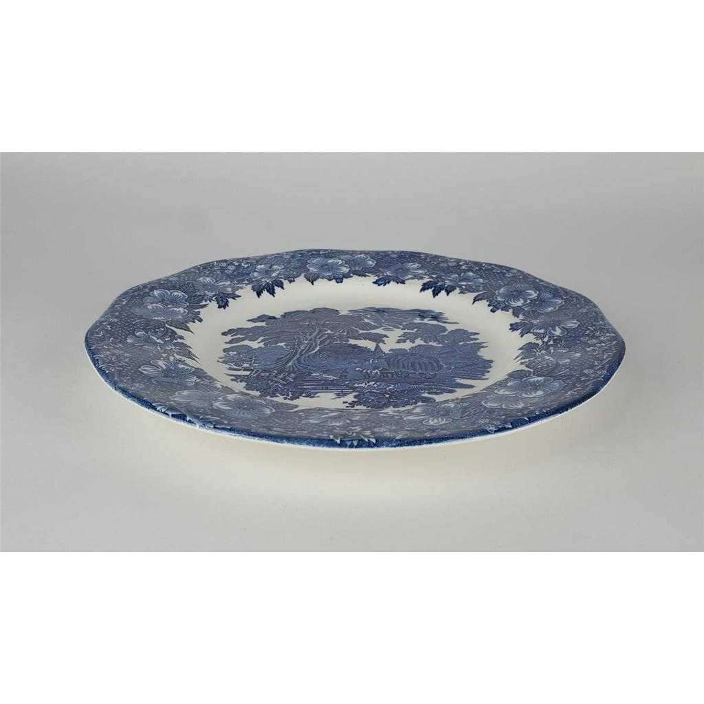 [458138489] Speiseteller Essteller 25 cm Enoch Wedgwood Woodland Blau gebraucht - gut Bild 3