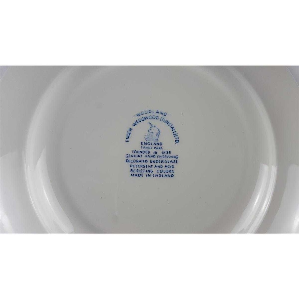 [458138489] Speiseteller Essteller 25 cm Enoch Wedgwood Woodland Blau gebraucht - gut Bild 4