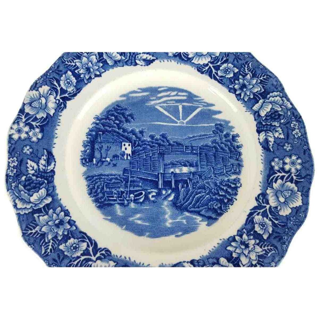 [458138496] Kuchenteller Dessertteller 20 cm Palissy Thames River Scenes Blau gebraucht - gut Bild 2
