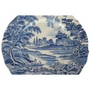 [458138498] Speiseteller Essteller 24,5 cm English Style Blau gebraucht - akzeptabel Bild 2