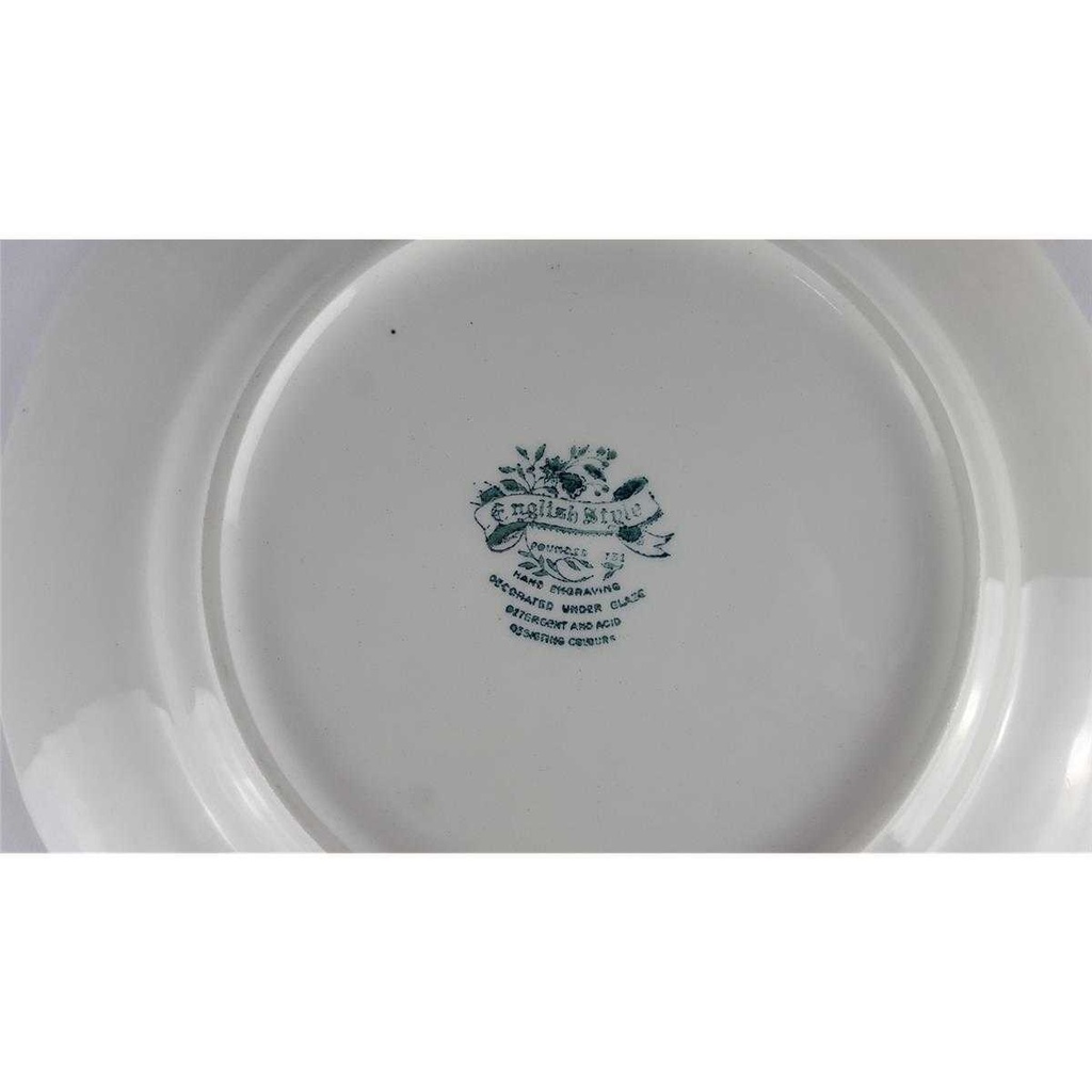 [458138498] Speiseteller Essteller 24,5 cm English Style Blau gebraucht - akzeptabel Bild 5