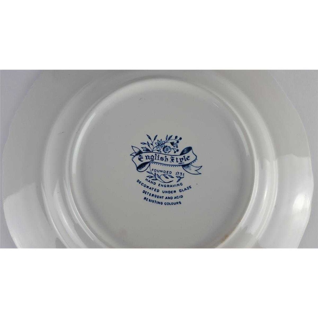 [458138499] Speiseteller Essteller groß 26 cm English Style Blau gebraucht - gut Bild 5