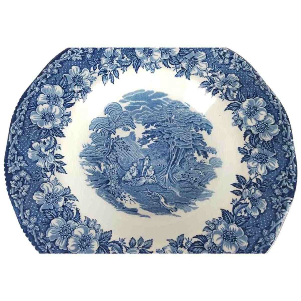 [458138503] Suppenteller 22,4 cm Enoch Wedgwood Woodland Blau gebraucht - gut Bild 2