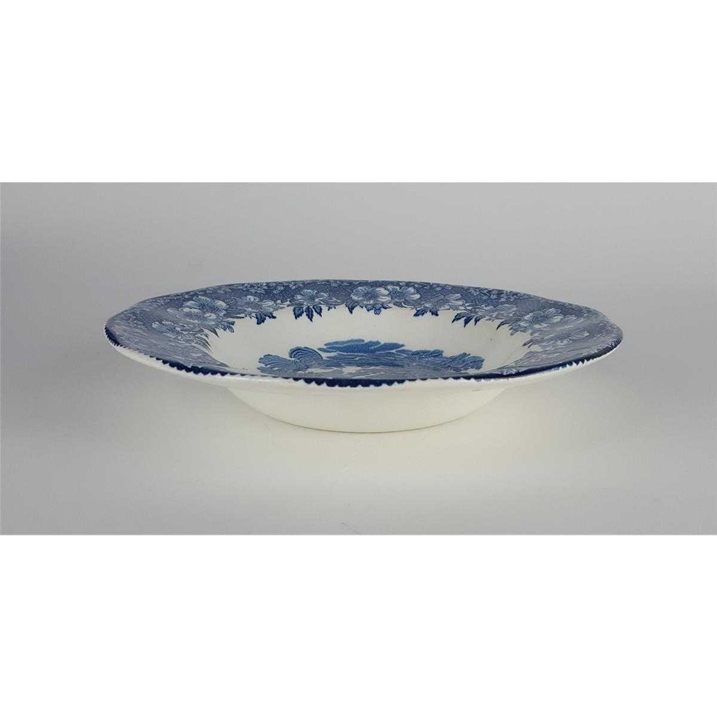 [458138503] Suppenteller 22,4 cm Enoch Wedgwood Woodland Blau gebraucht - gut Bild 3