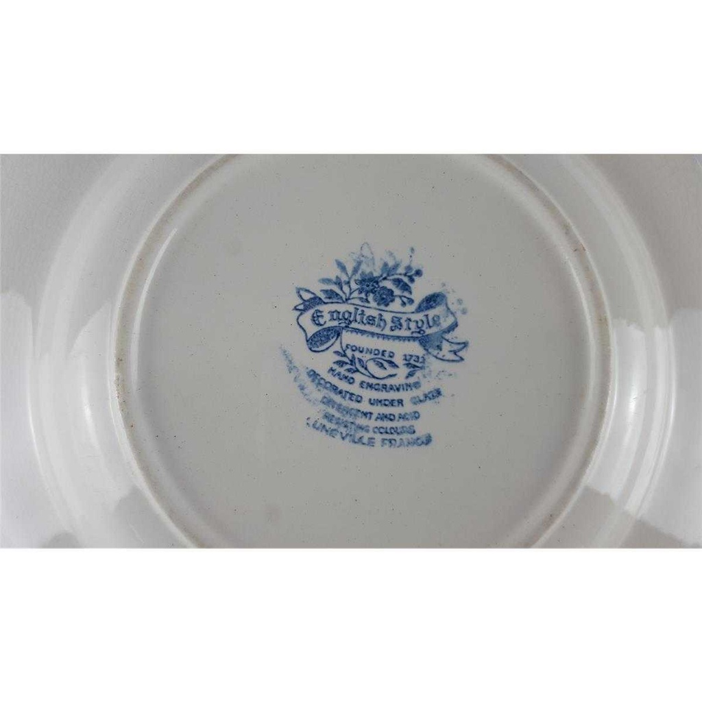 [458138504] Suppenteller 23 cm Luneville France English Style Blau gebraucht - akzeptabel Bild 4
