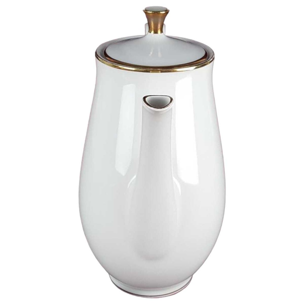 [458138509] Kaffeekanne Goldrand 1,5 L Bavaria Germany weiß gebraucht - gut Bild 2