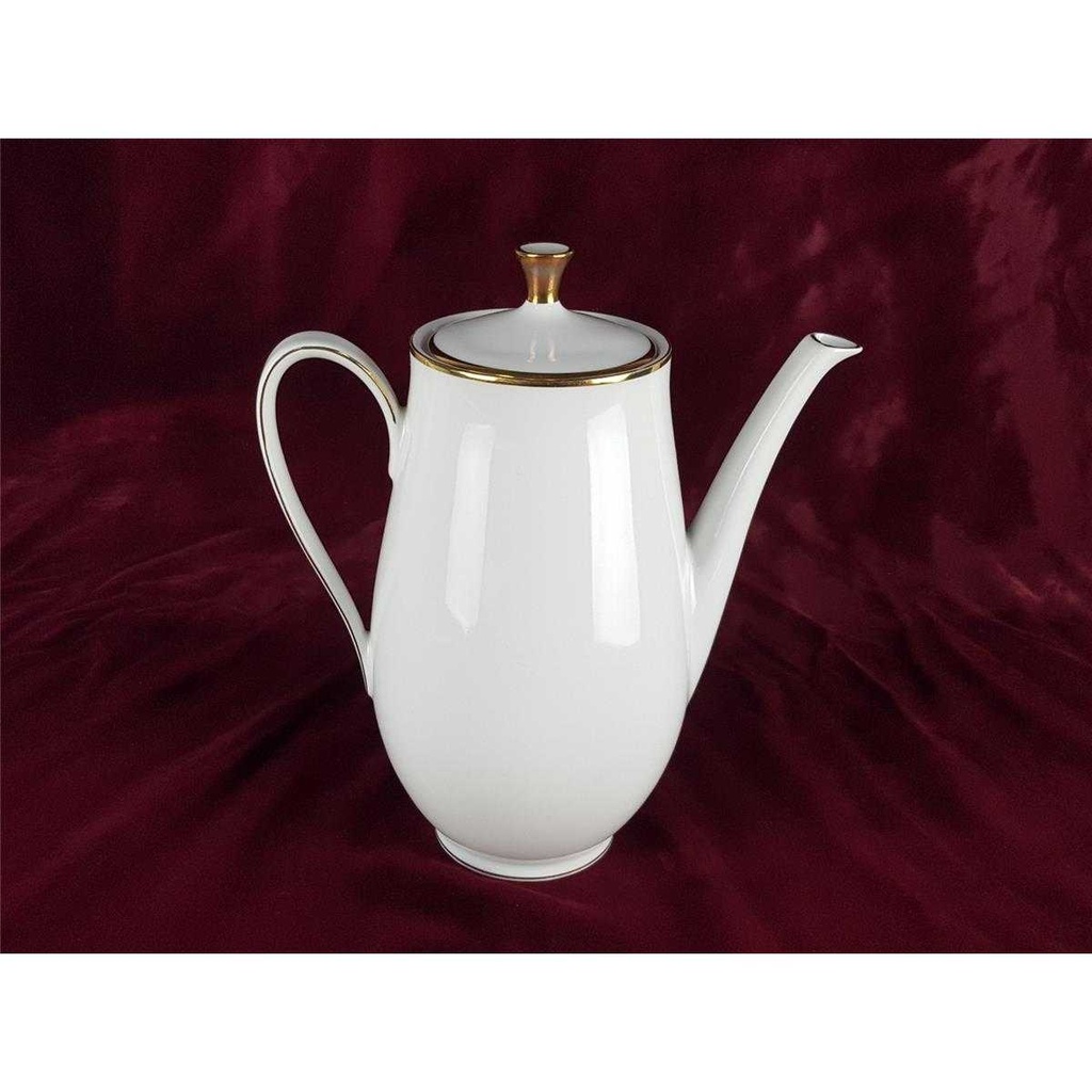 [458138509] Kaffeekanne Goldrand 1,5 L Bavaria Germany weiß gebraucht - gut Bild 3