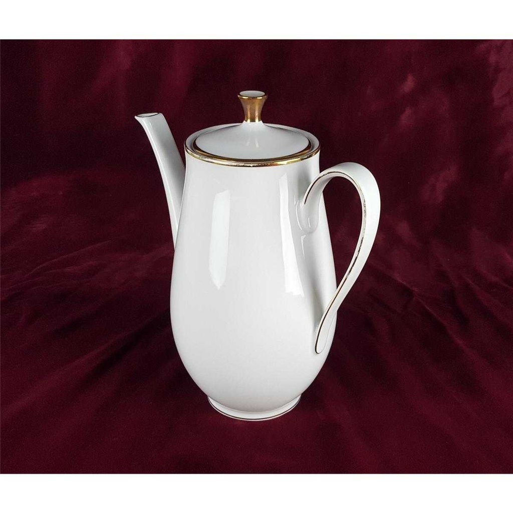 [458138509] Kaffeekanne Goldrand 1,5 L Bavaria Germany weiß gebraucht - gut Bild 5