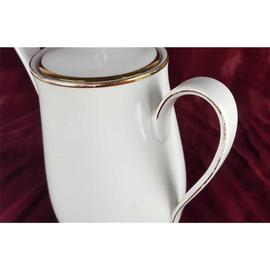 [458138509] Kaffeekanne Goldrand 1,5 L Bavaria Germany weiß gebraucht - gut Bild 6