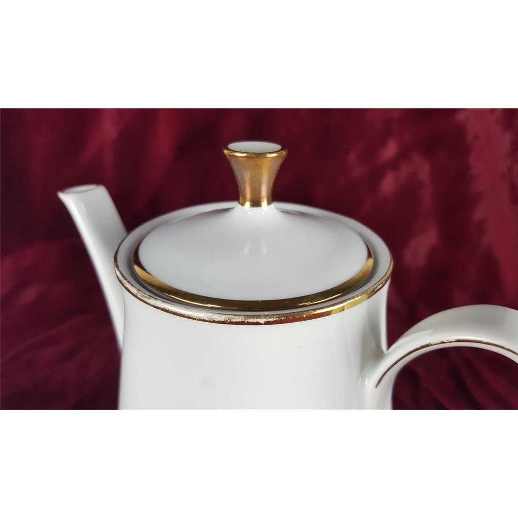 [458138509] Kaffeekanne Goldrand 1,5 L Bavaria Germany weiß gebraucht - gut Bild 7