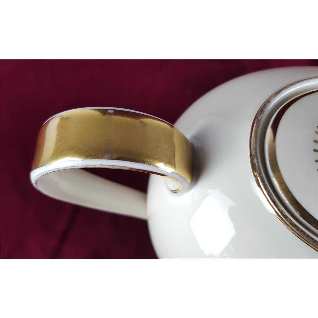[458138513] Teekanne Kanne Golddekor 1,1 L Hutschenreuther 30978 Beige Selb gebraucht - gut Bild 7