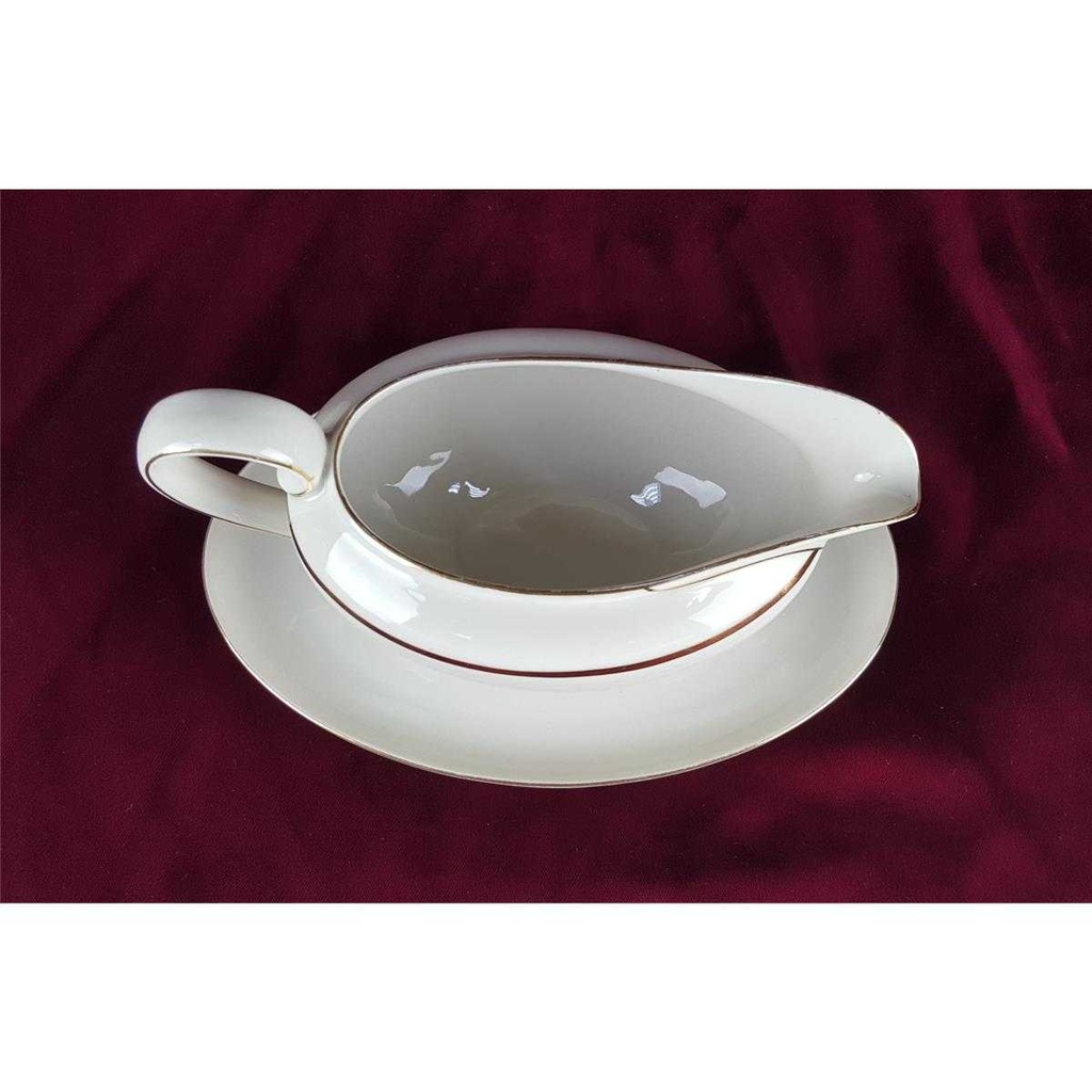 [458138514] Sauciere Golddekor 1tlg Seltmann Weiden Vohenstrauß Elfenbein gebraucht - gut Bild 7