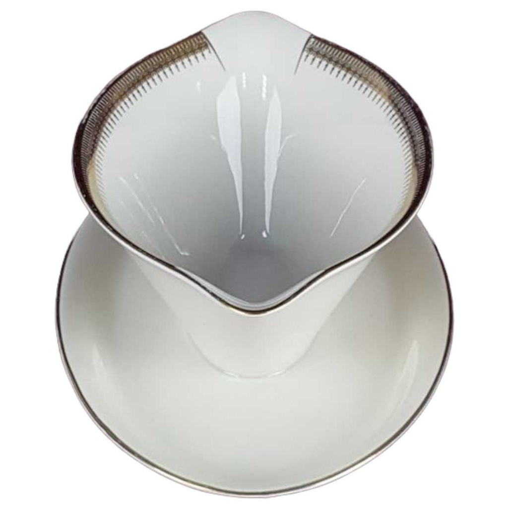 [458138515] Sauciere Golddekor 1tlg Seltmann Weiden Vohenstrauß Elfenbein gebraucht - gut Bild 2