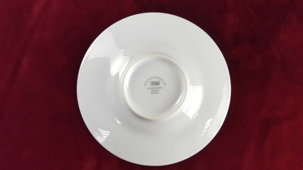 [458138522] Untertasse für Kaffee 15 cm TCM Tchibo blau grau Rautendekor gebraucht - akzeptabel Bild 3