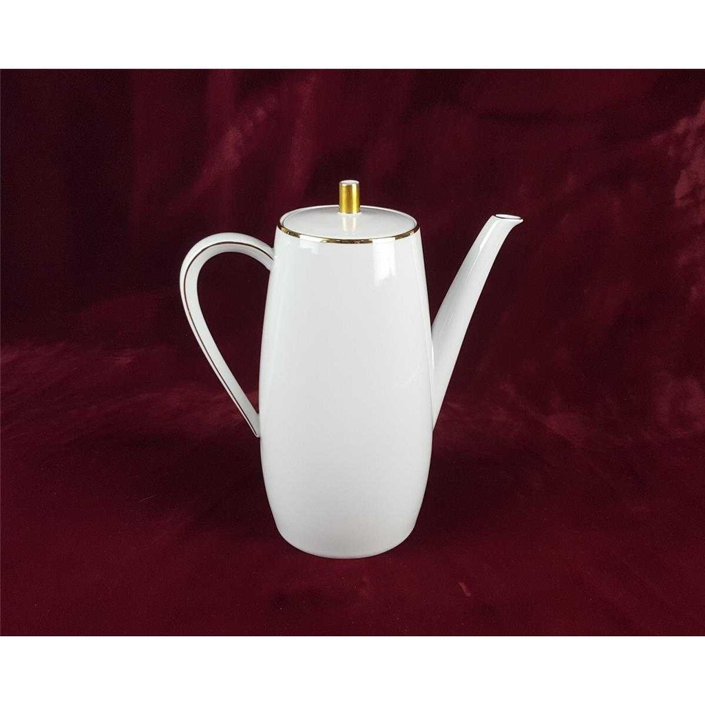 [458138529] Kaffeekanne Goldrand 1,5 L Seltmann Weiden Roma weiß gebraucht - gut Bild 3