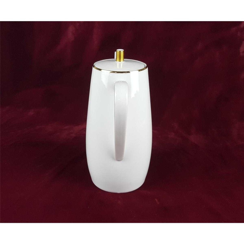 [458138529] Kaffeekanne Goldrand 1,5 L Seltmann Weiden Roma weiß gebraucht - gut Bild 4