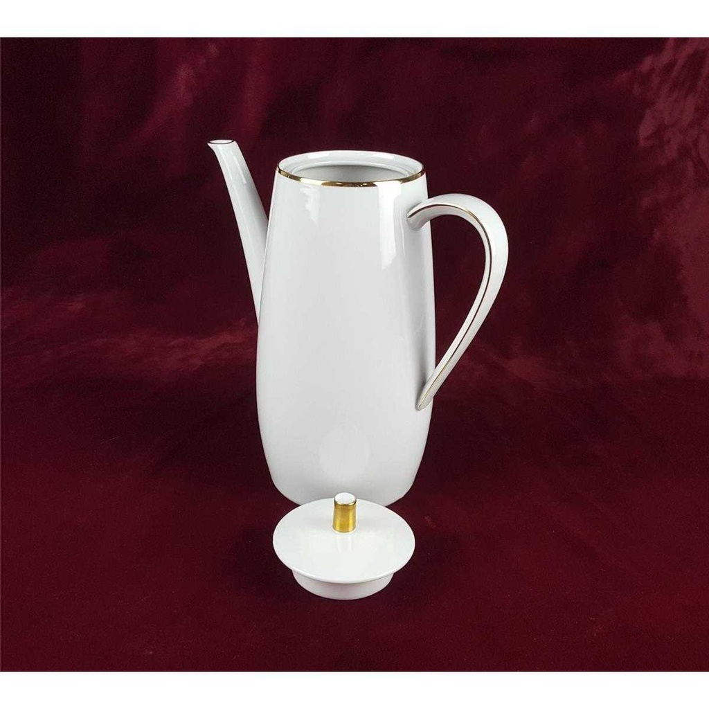 [458138529] Kaffeekanne Goldrand 1,5 L Seltmann Weiden Roma weiß gebraucht - gut Bild 5