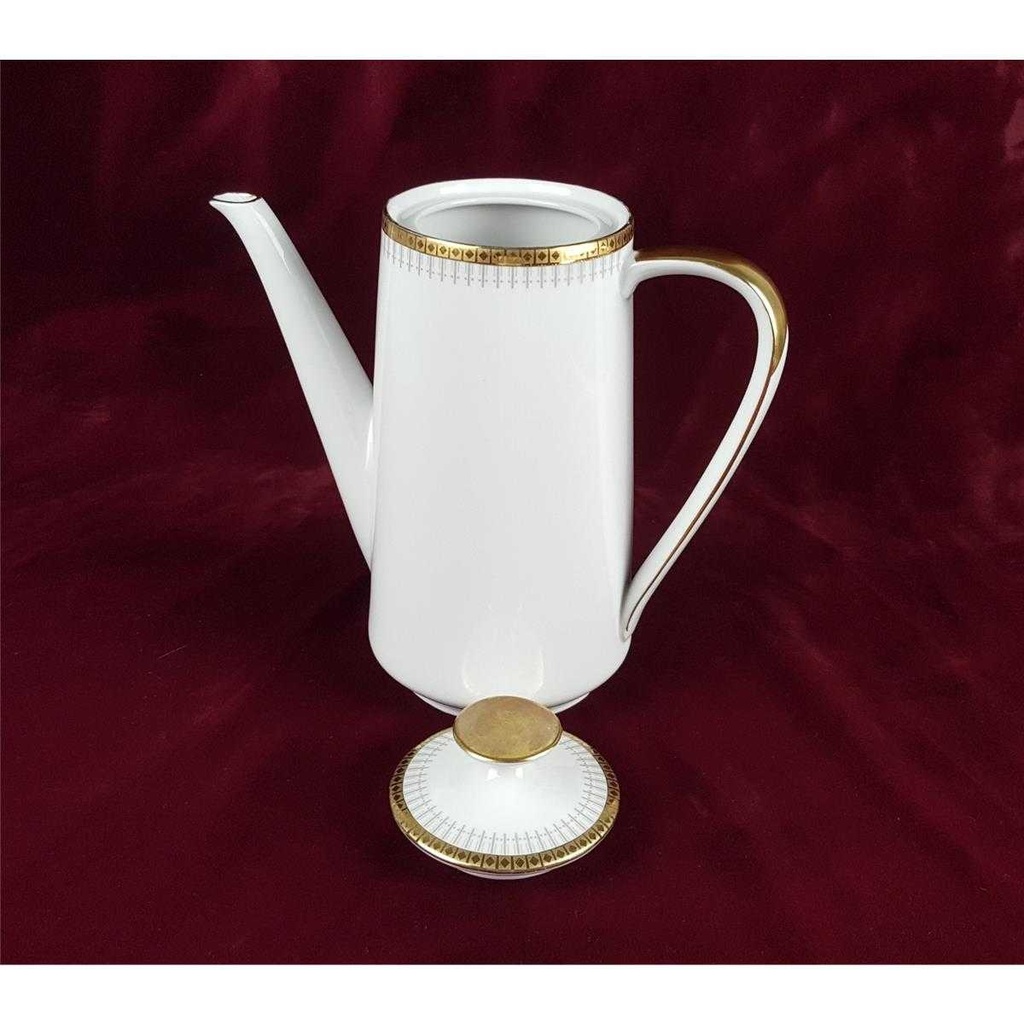 [458138532] Kaffeekanne 1,4 L Winterling Kirchenlamitz goldene Bordüre gebraucht - gut Bild 5