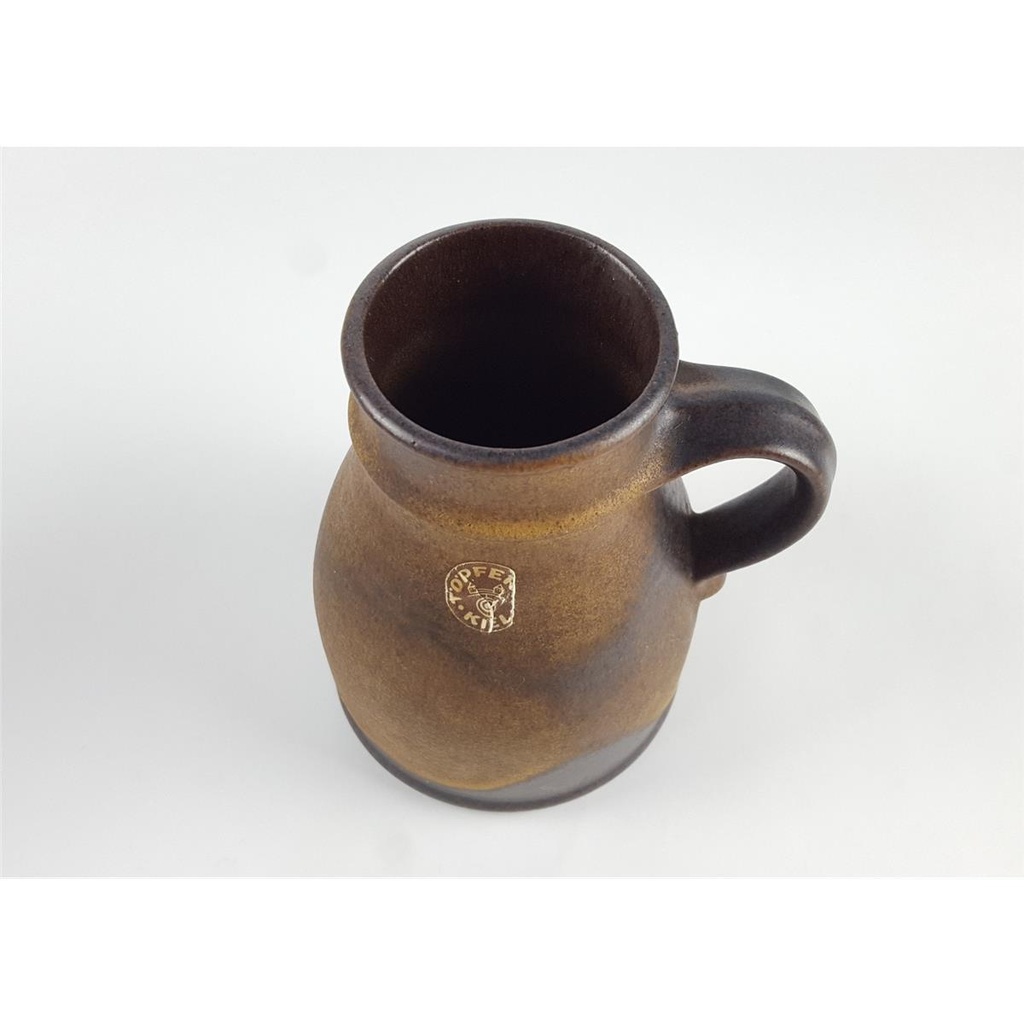 [458138542] Vase Henkelkrug 14 cm Töpferei Kiel Braun gebraucht - sehr gut Bild 5