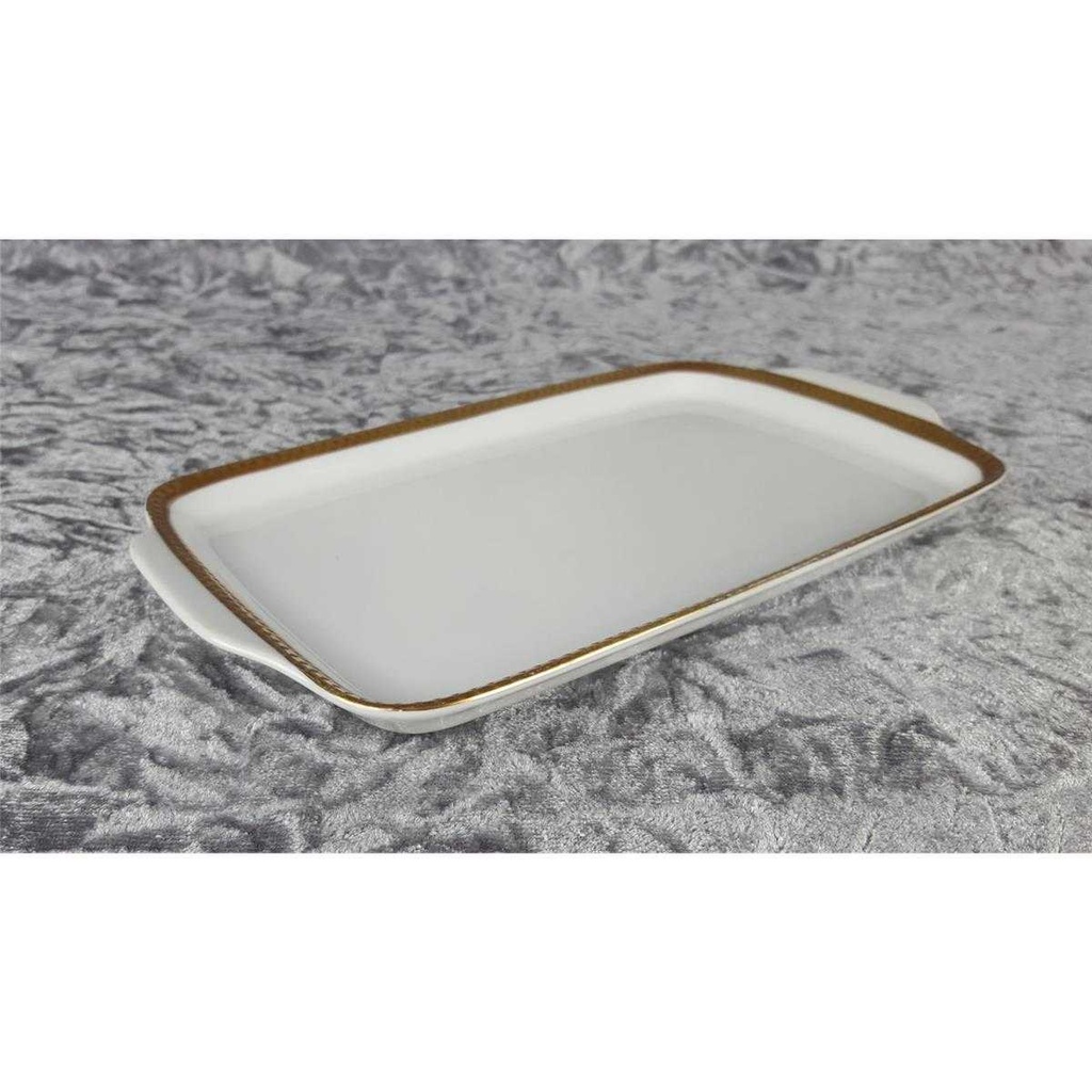 [458138585] Servierplatte Serviertablett 23,6x14 cm Thomas Porzellan Weiß gebraucht - akzeptabel Bild 3