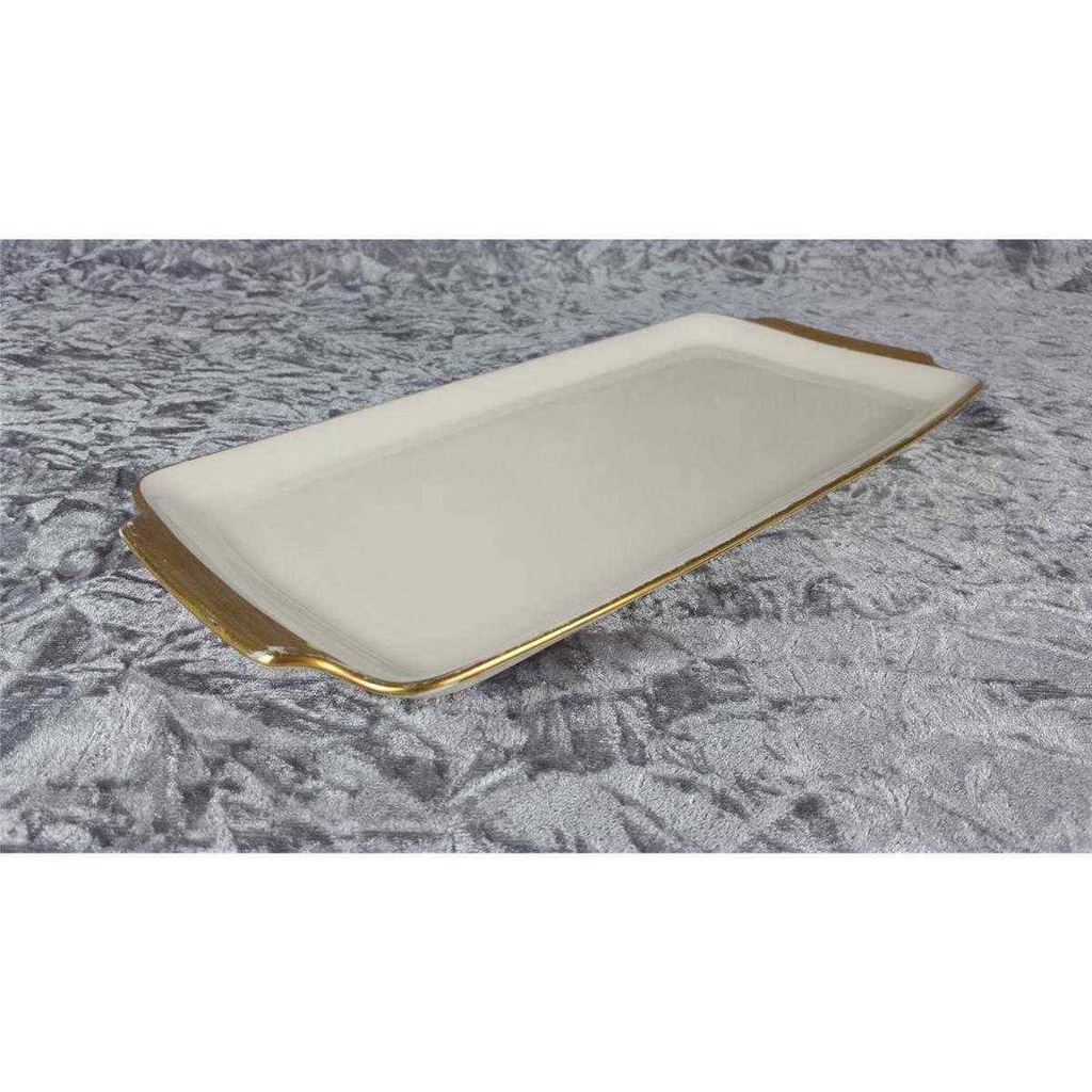 [458138586] Königskuchenplatte Goldrand Eschenbach Elfenbein Beige gebraucht - akzeptabel Bild 6