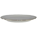 [458138597] Fleischplatte Goldrand 31,5x21,7 cm Seltmann Weiden Inka weiß gebraucht - gut Bild 2