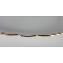 [458138597] Fleischplatte Goldrand 31,5x21,7 cm Seltmann Weiden Inka weiß gebraucht - gut Bild 3