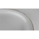 [458138597] Fleischplatte Goldrand 31,5x21,7 cm Seltmann Weiden Inka weiß gebraucht - gut Bild 4