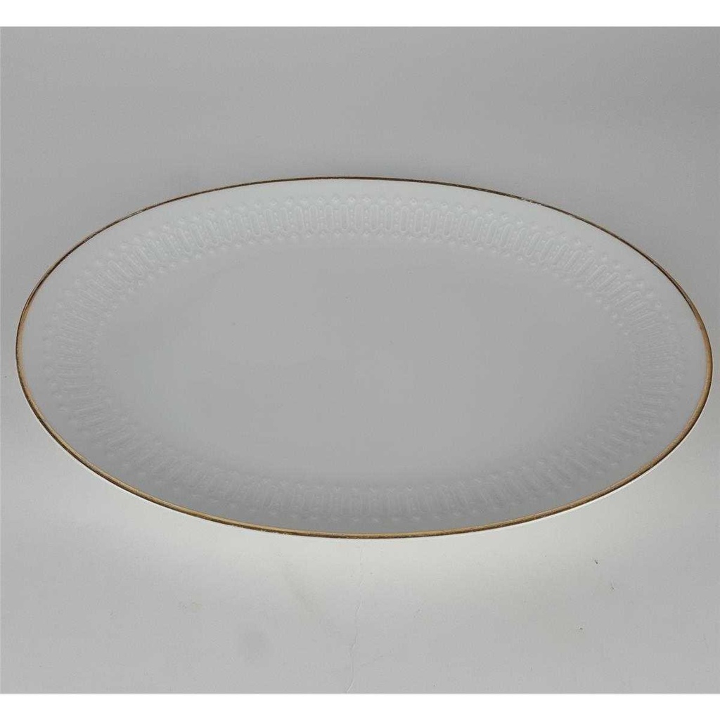 [458138598] Servierplatte Fleischplatte Goldrand 28,8x20,2 cm Winterling Kirchenlamitz Weiß gebraucht - gut Bild 6