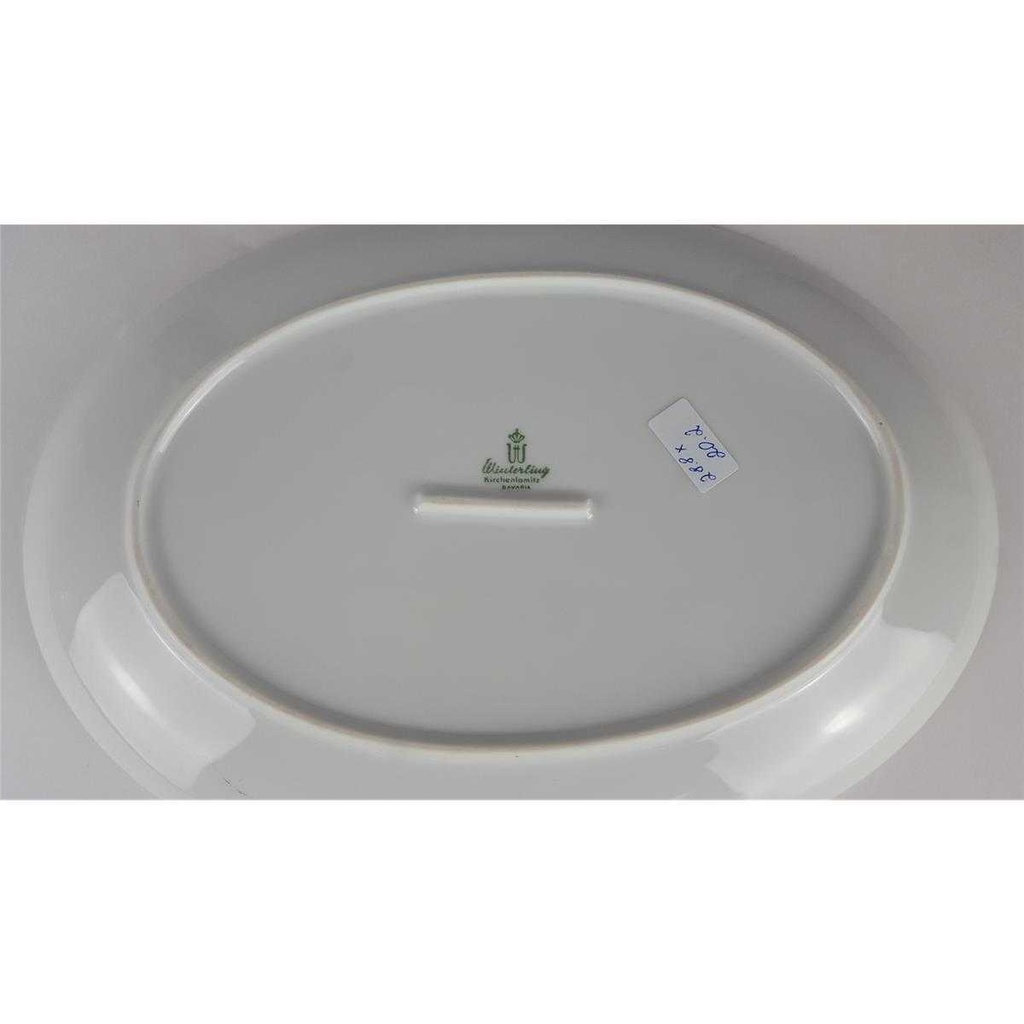 [458138598] Servierplatte Fleischplatte Goldrand 28,8x20,2 cm Winterling Kirchenlamitz Weiß gebraucht - gut Bild 7