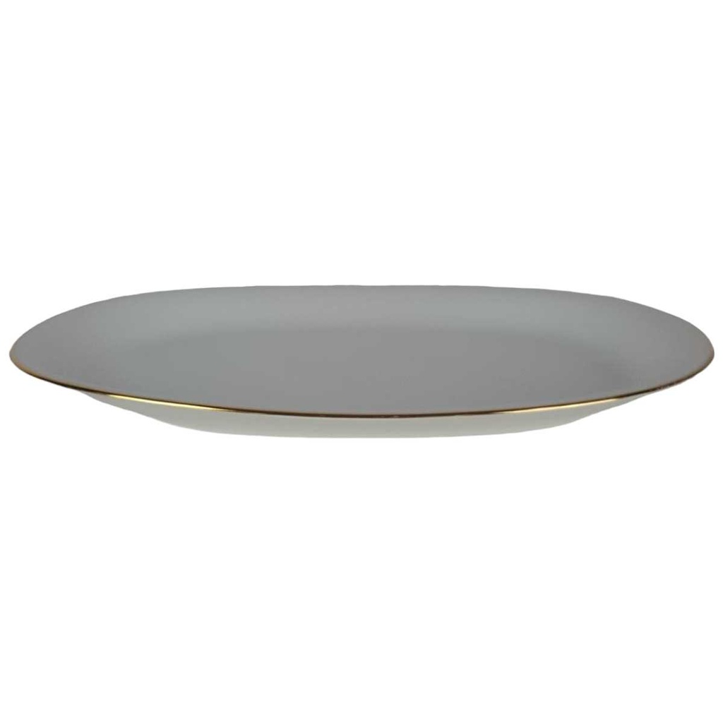 [458138612] Fleischplatte Goldrand 33x21 cm Winterling Kirchenlamitz Weiß gebraucht - gut Bild 2