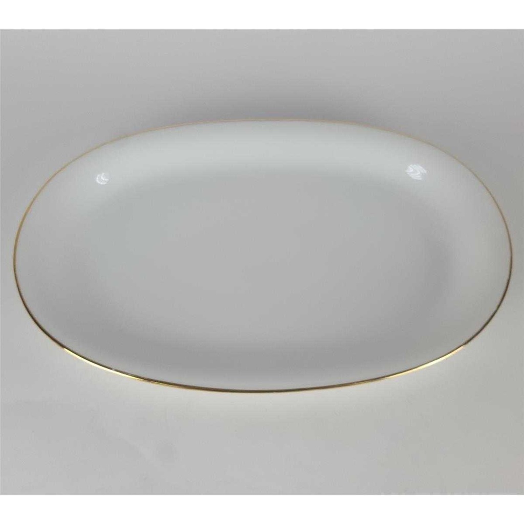 [458138612] Fleischplatte Goldrand 33x21 cm Winterling Kirchenlamitz Weiß gebraucht - gut Bild 3