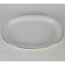 [458138612] Fleischplatte Goldrand 33x21 cm Winterling Kirchenlamitz Weiß gebraucht - gut Bild 3