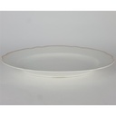 [2119027] Steakplatte Goldrand Bavaria 32x22 cm Bareuther Weiß gebraucht - gut Bild 2