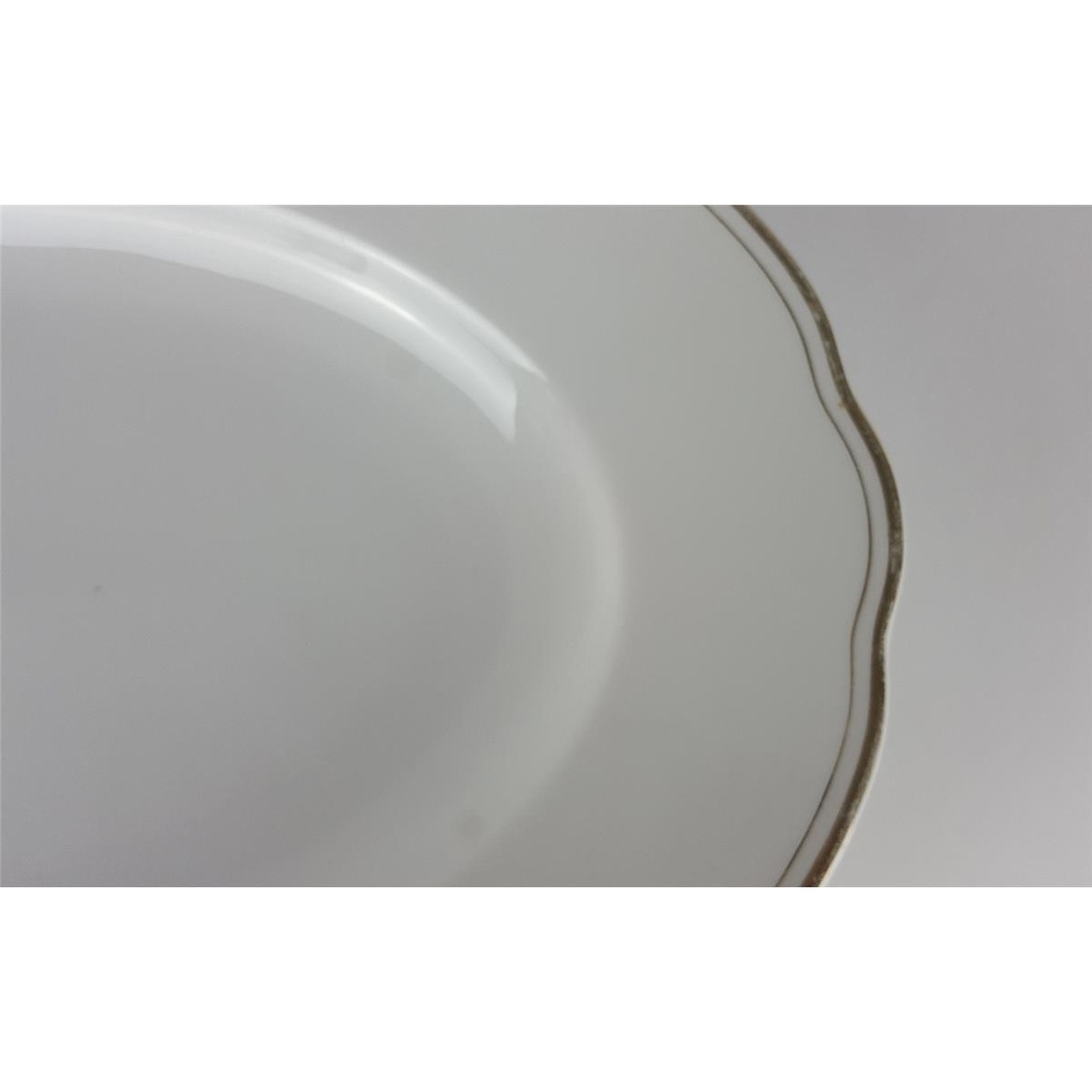 [2119027] Steakplatte Goldrand Bavaria 32x22 cm Bareuther Weiß gebraucht - gut Bild 5