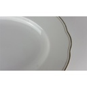 [2119027] Steakplatte Goldrand Bavaria 32x22 cm Bareuther Weiß gebraucht - gut Bild 5