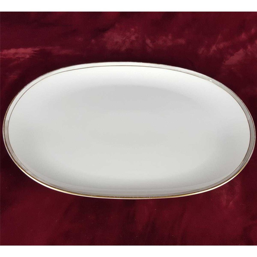 [458138623] Servierplatte Fleischplatte Goldrand 38,3x25,5 cm Edelstein Bavaria Grauband 21499 gebraucht - gut Bild 3