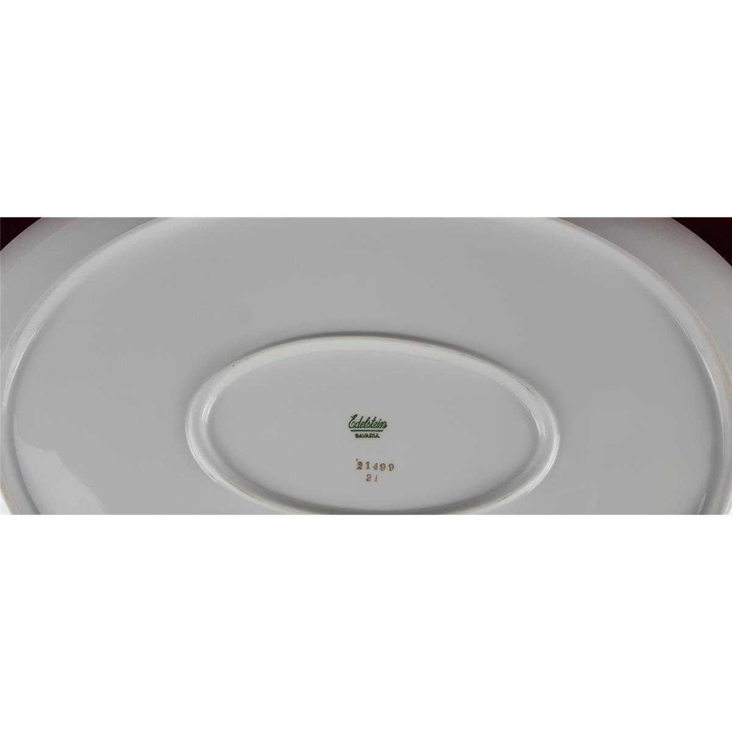 [458138623] Servierplatte Fleischplatte Goldrand 38,3x25,5 cm Edelstein Bavaria Grauband 21499 gebraucht - gut Bild 7