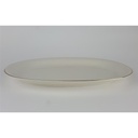 [458138629] Servierplatte Beilagenplatte Speiseplatte Fleischplatte Goldrand 32,6x20,3 cm Bavaria Beige Orange Braun gebraucht - gut Bild 2