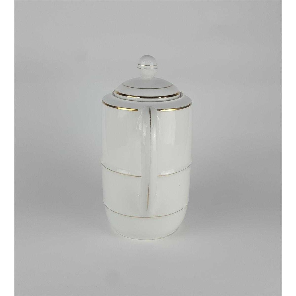 [458138633] Kaffeetasse Kaffeekanne Goldrand 2 L Mitterteich Weiß Bavaria gebraucht - akzeptabel Bild 4
