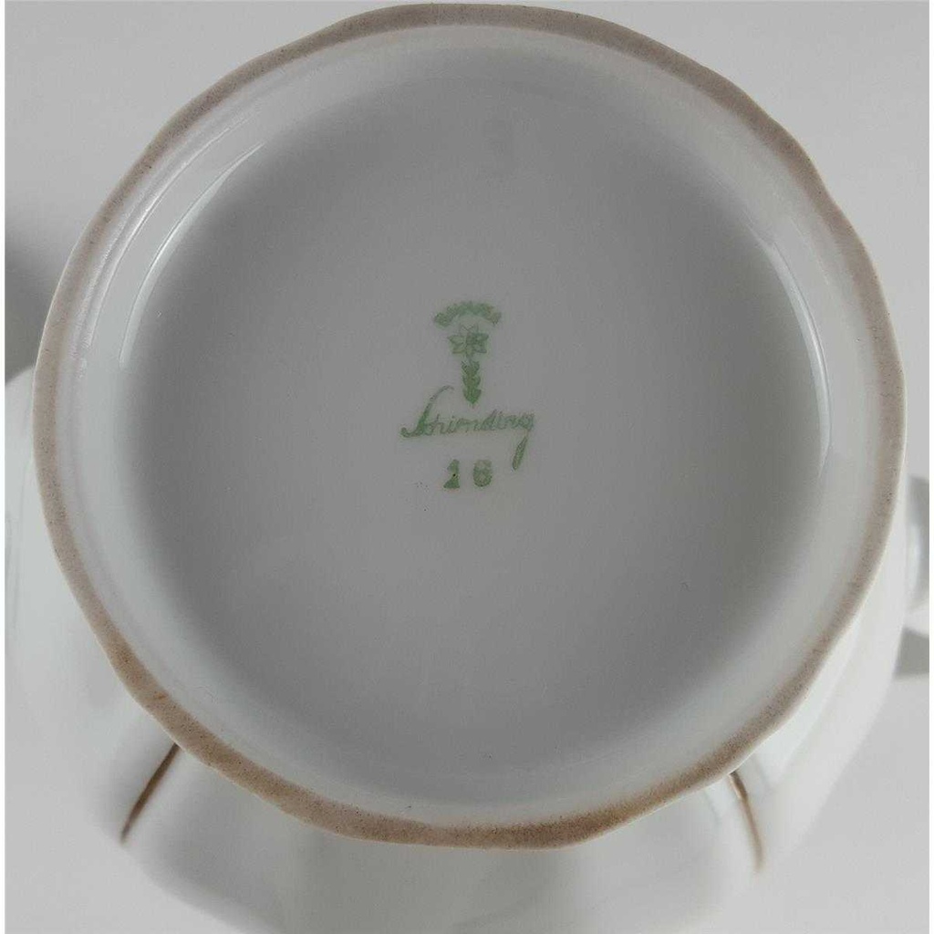 [458138636] Kaffeekanne Goldrand 2 L Schirnding Bavaria Weiß gebraucht - gut Bild 8