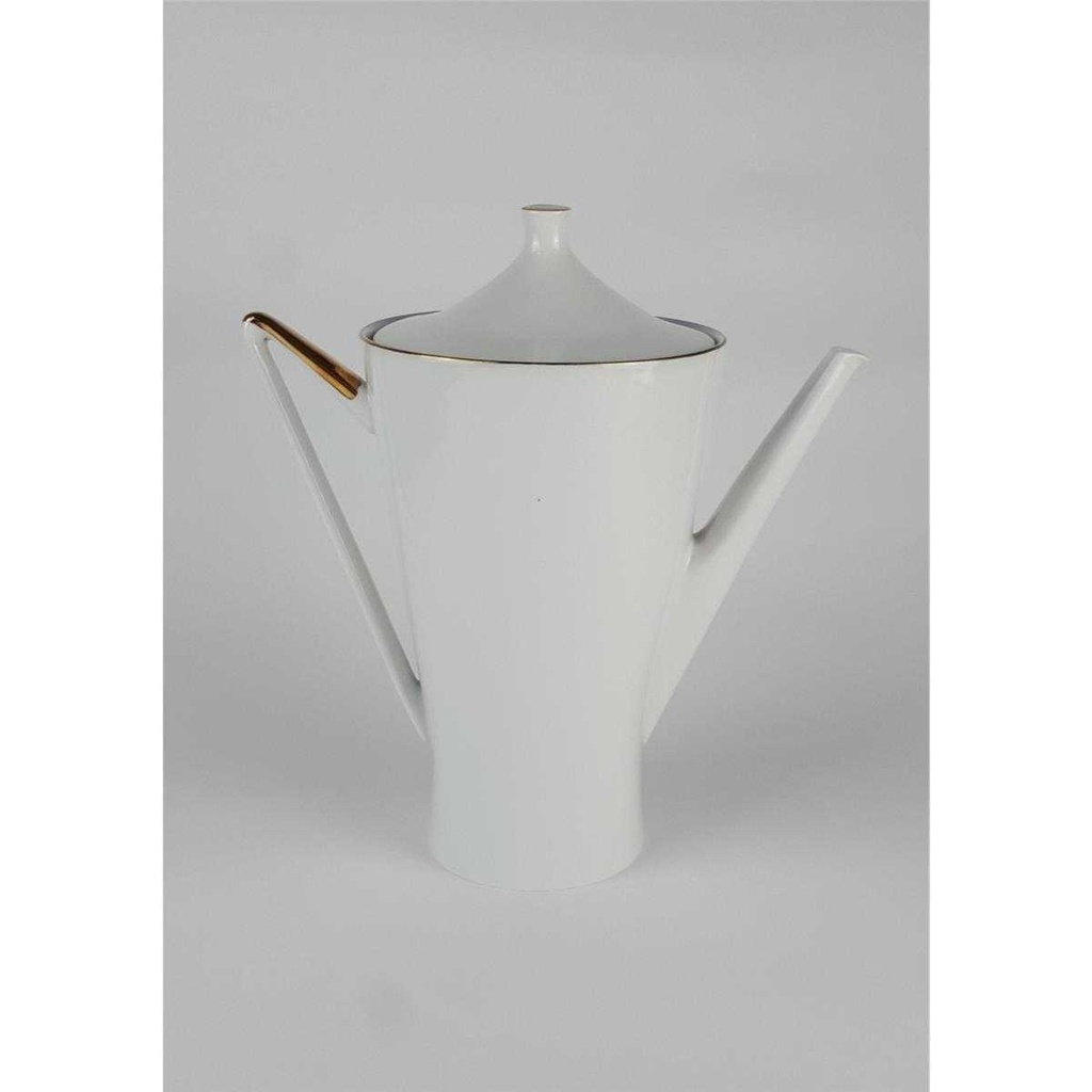 [458138646] Kaffeekanne Goldrand 1,6 L Kaiser Porzellan Alka Kunst Weiß Bavaria gebraucht - gut Bild 3