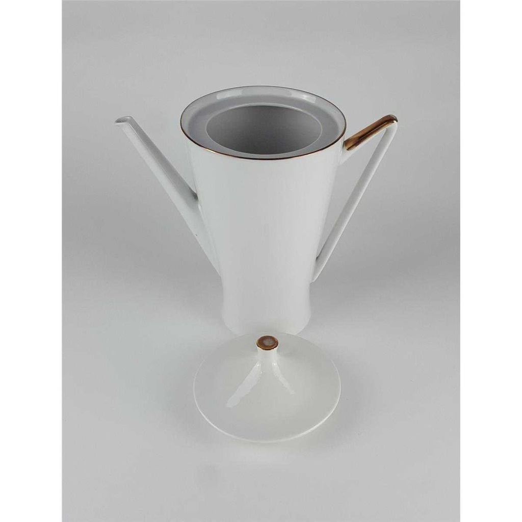 [458138646] Kaffeekanne Goldrand 1,6 L Kaiser Porzellan Alka Kunst Weiß Bavaria gebraucht - gut Bild 5